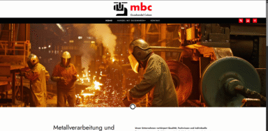 Agentur Website, von einem Unternehmen der Brache Metallverarbeitung und Handel von Gusswaren.